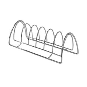 spectrum diversified st. louis kitchen lid holder organizer for plates, cutting boards bakeware, cooling racks, pots & pans, serving trays, and reusable containers, chrome