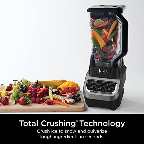 Ninja BL610 Professional 72 Oz Countertop Blender with 1000-Watt Base and Total Crushing Technology for Smoothies, Ice and Frozen Fruit, Black, 9.5 in L x 7.5 in W x 17 in H