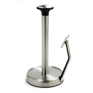 norpro 14″ high stainless steel towel holder with nonslip stable suction grip base