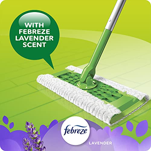 Swiffer Sweeper Dry Sweeping Pad, Multi Surface Refills for Dusters Floor Mop with Febreze Lavender Scent, 52 Count