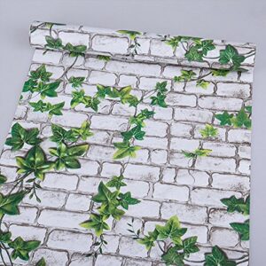 HOYOYO 17.8 x 78 Inches Self-Adhesive Shelf Liner, Self Adhesive Shelf Liner Dresser Drawer Paper Wall Sticket Home Decoration, Grape Leaf