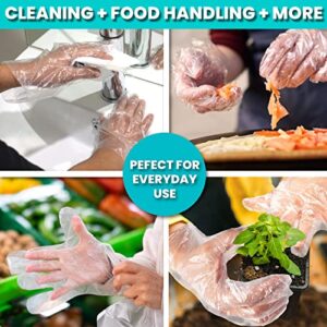 Keppi 600pcs Plastic Gloves | BPA & Latex Free | Perfect Food Handling Gloves | Food Safe Disposable Gloves for Cooking | Bulk Food Safe Gloves | One Size Great Fit