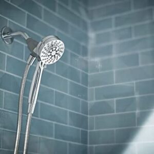 Moen Chrome Engage Magnetix 3.5-Inch Six-Function Eco-Performance Handheld Showerhead with Magnetic Docking System, Removable Shower Head with Metal Hose, 26100EP