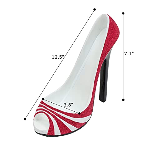 Hilarious Home High Heel Wine Bottle Holder - Four Attractive Style Variations Available (Striped)