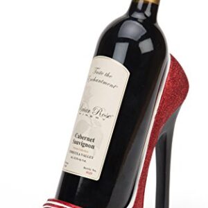 Hilarious Home High Heel Wine Bottle Holder - Four Attractive Style Variations Available (Striped)
