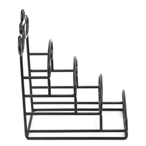 MyGift 4-Tier Vintage-Style Metal Scrollwork Plate Display Stand