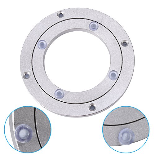 Aluminum Alloy Turntable Bearings Heavy Duty Bearing Table Swivel Plate Hardware Round Rotating Turntable for Restaurant Dining Table Cake Decorations TV Monitor Stand(4 inch)