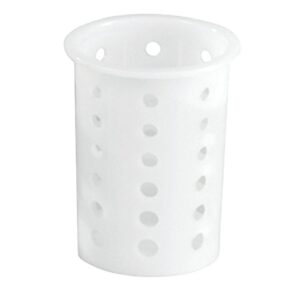 vollrath round perforated white plastic flatware cylinder – 3 3/4″dia x 5 5/8″h