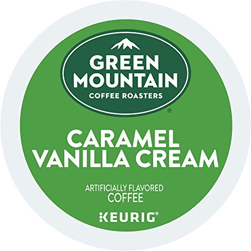 Green Mountain Coffee Roasters Caramel Vanilla Cream, Single-Serve Keurig K-Cup Pods, Flavored Light Roast Coffee, 12 Count (Pack of 6)