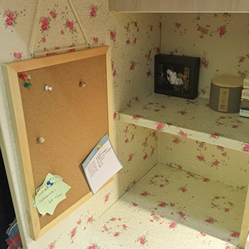 Yifely Floral Tabletop Protect Paper Dustproof Shelf Liner Self-Adhesive Dresser Drawer Covering Pad 17.7 Inch by 9.8 Feet