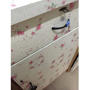 Yifely Floral Tabletop Protect Paper Dustproof Shelf Liner Self-Adhesive Dresser Drawer Covering Pad 17.7 Inch by 9.8 Feet