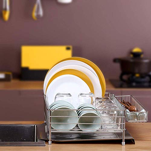 SDGH Stainless Steel Dish Rack - Hanging Shelf Kitchen Drain Rack Storage Filter Shelf