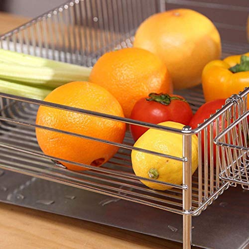 SDGH Stainless Steel Dish Rack - Hanging Shelf Kitchen Drain Rack Storage Filter Shelf