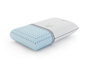 vaverto gel memory foam pillow – queen size – ventilated, premium bed pillow with washable and bamboo pillow cover, cooling, orthopedic sleeping, side and back sleepers – college dorm room essentials