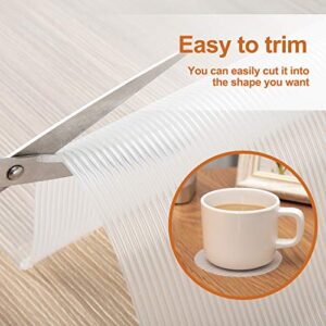 SinhRinh Shelf Liner, Non-Adhesive Drawer Liner, Double Sided Non-Slip Cabinet Liner 12IN x 20FT Cuttable and Washable for Kitchen, Shoe Rack and Refrigerator - Clear