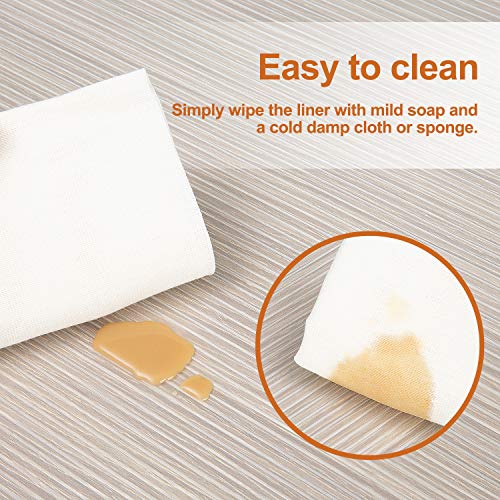 SinhRinh Shelf Liner, Non-Adhesive Drawer Liner, Double Sided Non-Slip Cabinet Liner 12IN x 20FT Cuttable and Washable for Kitchen, Shoe Rack and Refrigerator - Clear