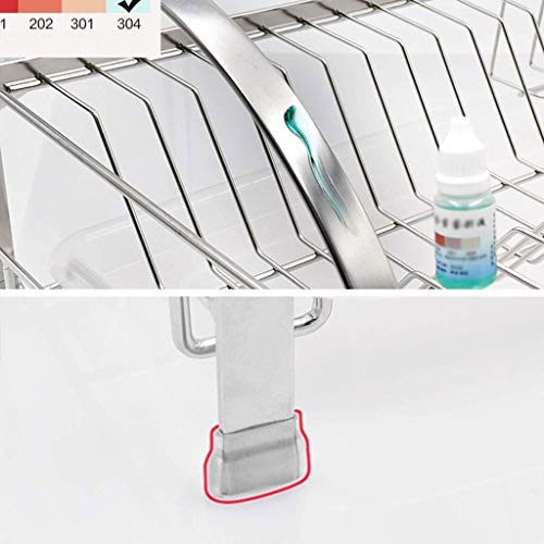 SDGH Stainless Steel Dish Rack - Kitchen Countertop Storage Dishes Drain Rack 55x26.5x19.7cm(LxWxH)