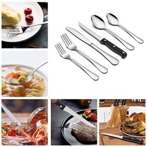 LIANYU 40-Piece Silverware Set with 8 Steak Knives, Silverware Utensil Drawer Organizer, Stainless Steel Cutlery Flatware Eating Utensils Set Service for 8, Dishwasher Safe, Mirror Polished