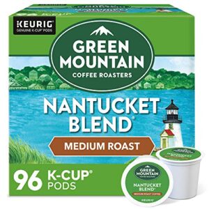 green mountain coffee roasters nantucket blend, single-serve keurig k-cup pods, medium roast coffee, 24 count (pack of 4), total 96 count