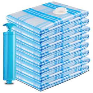 vacuum storage bags, 8 jumbo space saver vacuum seal storage bags for clothes, clothing, comforters and blankets (8 jumbo)