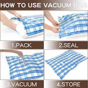 Vacuum Storage Bags, 8 Jumbo Space Saver Vacuum Seal Storage Bags for Clothes, Clothing, Comforters and Blankets (8 Jumbo)