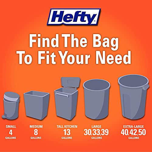 Hefty Ultra Strong Tall Kitchen Trash Bags, Clean Burst Scent, 13 Gallon, 40 Count