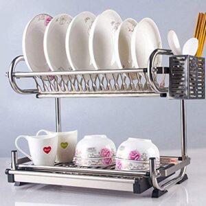 SDGH Steel Kitchen Dish Rack - Drain Kitchen Rack Wall Hanging Wall Hanging Dishware Storage Rack