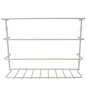 Evelots Cutting Board/Wrap/Foil/Wax Paper Storage Rack-Wall/Door Mount-White