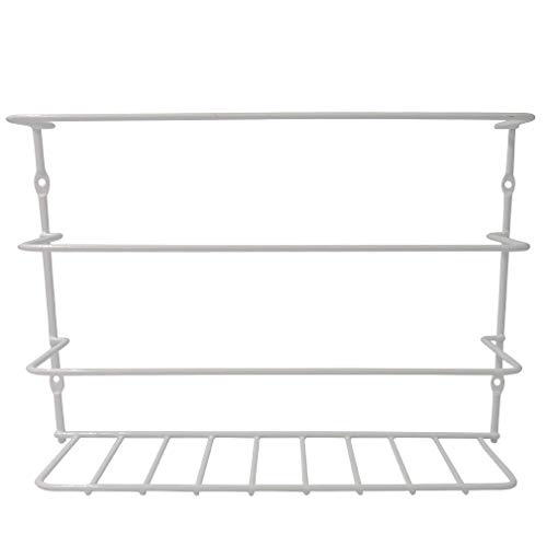 Evelots Cutting Board/Wrap/Foil/Wax Paper Storage Rack-Wall/Door Mount-White