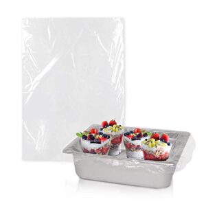 apq pack of 500 steam table pan liners with twist tie 24 x 17 for 1/2 pan. disposable polyethylene pan liners 24×17. poly bun pan covers for caterers, cafeterias, restaurants.