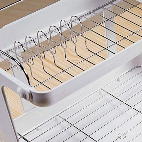 SDGH Double Dish Rack - Kitchen Sink Drain Rack Tableware Dish Rack