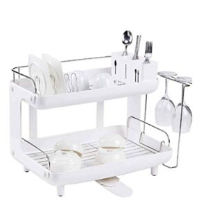 SDGH Double Dish Rack - Kitchen Sink Drain Rack Tableware Dish Rack