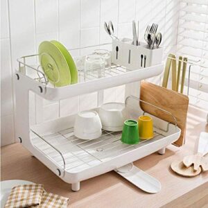 SDGH Double Dish Rack - Kitchen Sink Drain Rack Tableware Dish Rack