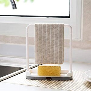 Feel Soon Retail Dishcloth Holder Sponge Holder Stand Rack (Beige)