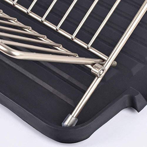 SDGH Folding Dish Rack - Holder Drain Rack Storage Rack Drying Tableware Shelf