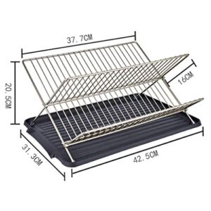 SDGH Folding Dish Rack - Holder Drain Rack Storage Rack Drying Tableware Shelf