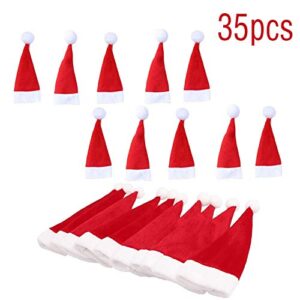 Christmas Decoration Novelty Christmas Festive Decoration, 35PCS Christmas Decorative Tableware Fork Set Christmas Hat Storage Tool Merry Xmas Decor Ornaments Party Decor Gifts for Kids Adult