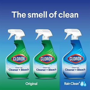 Clorox Clean-Up Cleaner + Bleach Value Pack, 3 Disinfectant and Cleaning Sprays, Kitchen and Bathroom Cleaning, Rain Clean and Original Scent, 32 Ounces (Pack of 3)