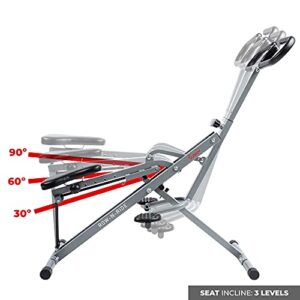 Sunny Health & Fitness Squat Assist Row-N-Ride™ Trainer for Glutes Workout with Online Training Video