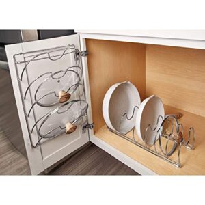 InterDesign Classico Kitchen Cabinet Storage Organizer for Skillets; Pans - 17"; Chrome