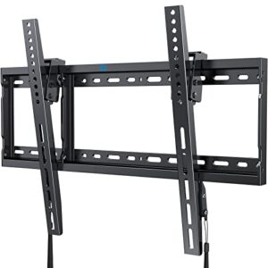tilt tv wall mount bracket low profile for most 37-75 inch led lcd oled plasma flat curved screen tvs, large tilting mount fits 16-24 inch wood studs max vesa 600x400mm holds up to 132lbs by pipishell