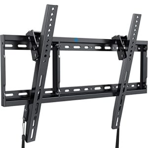 Tilt TV Wall Mount Bracket Low Profile for Most 37-75 Inch LED LCD OLED Plasma Flat Curved Screen TVs, Large Tilting Mount Fits 16-24 Inch Wood Studs Max VESA 600x400mm Holds up to 132lbs by Pipishell