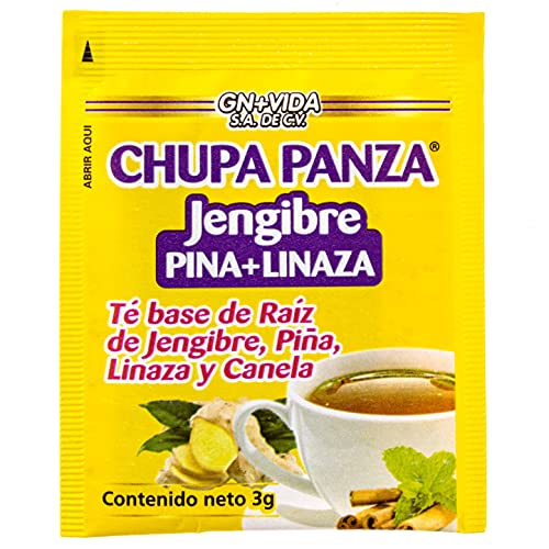 Tea CHUPA Panza, Tea Based ONGINGER Root, PINNEAPPLE, Flaxseed & Cinnamon (30 Tea Bags/0.10 oz Each) - SET OF 2