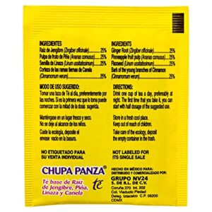 Tea CHUPA Panza, Tea Based ONGINGER Root, PINNEAPPLE, Flaxseed & Cinnamon (30 Tea Bags/0.10 oz Each) - SET OF 2