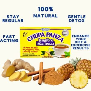 Tea CHUPA Panza, Tea Based ONGINGER Root, PINNEAPPLE, Flaxseed & Cinnamon (30 Tea Bags/0.10 oz Each) - SET OF 2