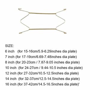 Invisible Plate Hangers, Wall Plate Hangers Stainless Steel Wire Plate Hangers Holders, Compatible 5.9 to 15.7 Inch Decorative Plates and Art(10 inch)