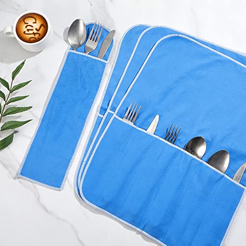 8 Pieces Silver Storage Bags Cheese Butter Spreader Knives Storage Bags Charcuterie Accessories Bags Anti Tarnish Silver Protector Bags Silverware Flatware Storage Organizer for Kitchen Utensils