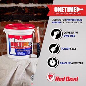 Red Devil 0542 ONETIME Lightweight Spackling, 1/2 Pint, White, 8 Ounce