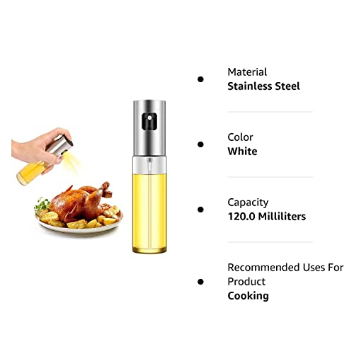 Oil Sprayer for Cooking, Olive Oil Sprayer Mister, 105ml Olive Oil Spray Bottle, Olive Oil Spray for Salad, BBQ, Kitchen Baking, Roasting