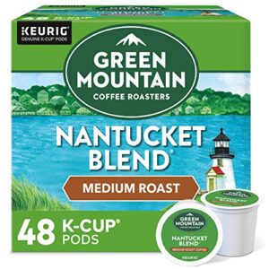 green mountain coffee roasters nantucket blend, single-serve keurig k-cup pods, medium roast coffee pods, 48 count